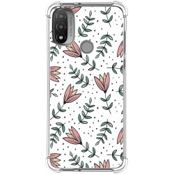 Funda Silicona Antigolpes para Motorola Moto E20 diseño Flores 01 Dibujos