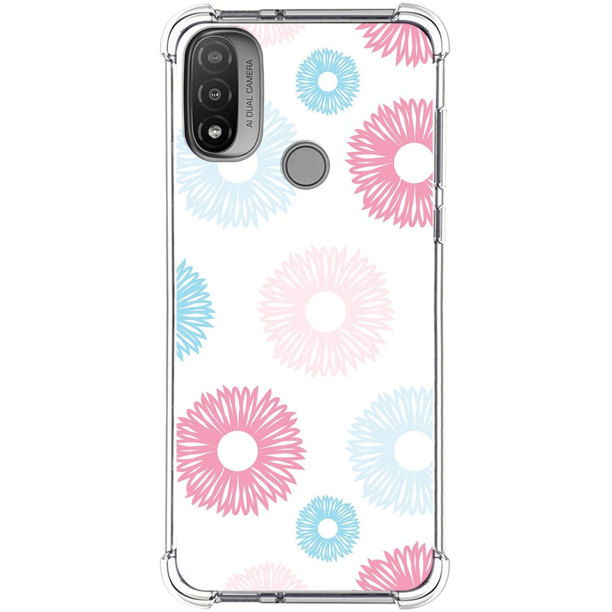 Funda Silicona Antigolpes para Motorola Moto E20 diseño Flores 06 Dibujos