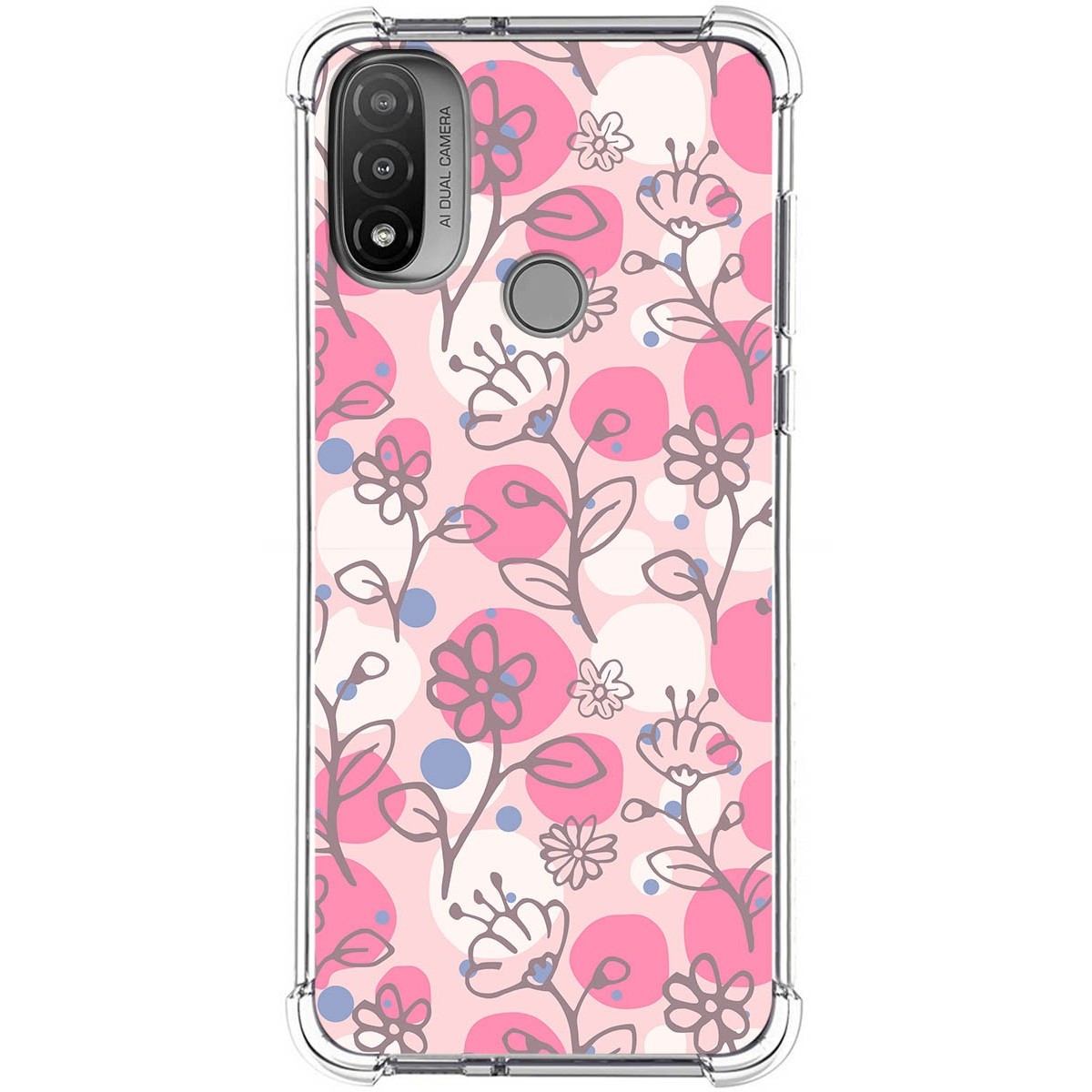 Funda Silicona Antigolpes para Motorola Moto E20 diseño Flores 07 Dibujos