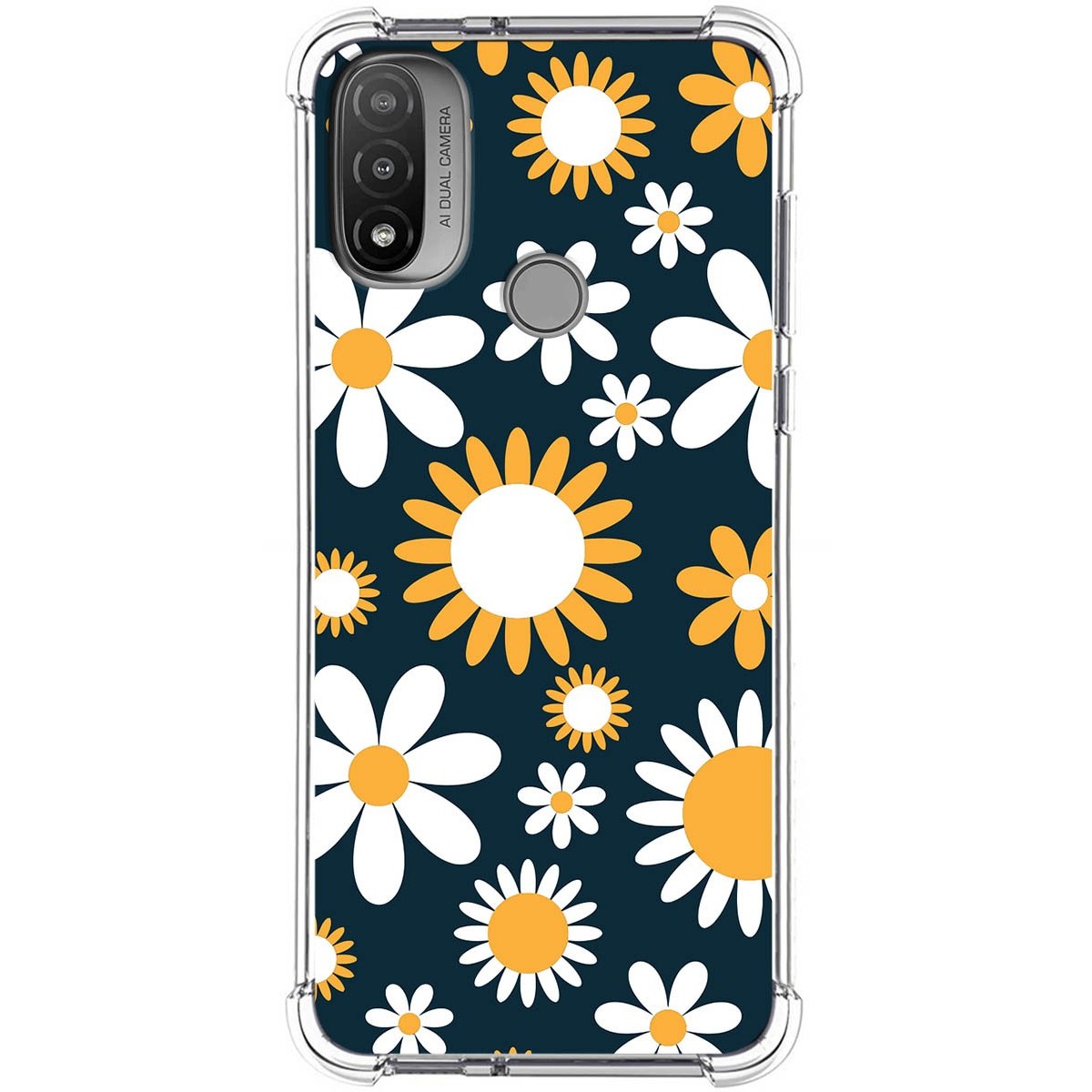 Funda Silicona Antigolpes para Motorola Moto E20 diseño Flores 08 Dibujos