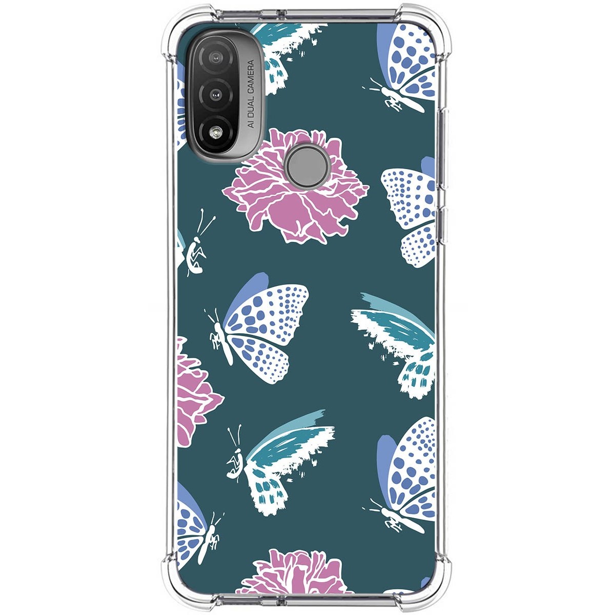 Funda Silicona Antigolpes para Motorola Moto E20 diseño Flores 10 Dibujos