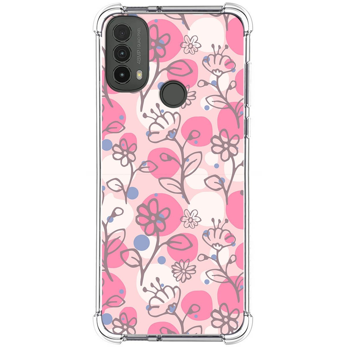 Funda Silicona Antigolpes para Motorola Moto E40 diseño Flores 07 Dibujos