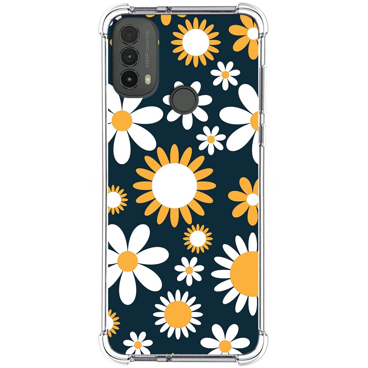 Funda Silicona Antigolpes para Motorola Moto E40 diseño Flores 08 Dibujos