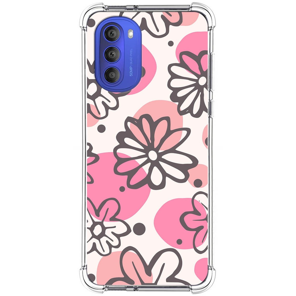 Funda Silicona Antigolpes para Motorola Moto G51 diseño Flores 09 Dibujos