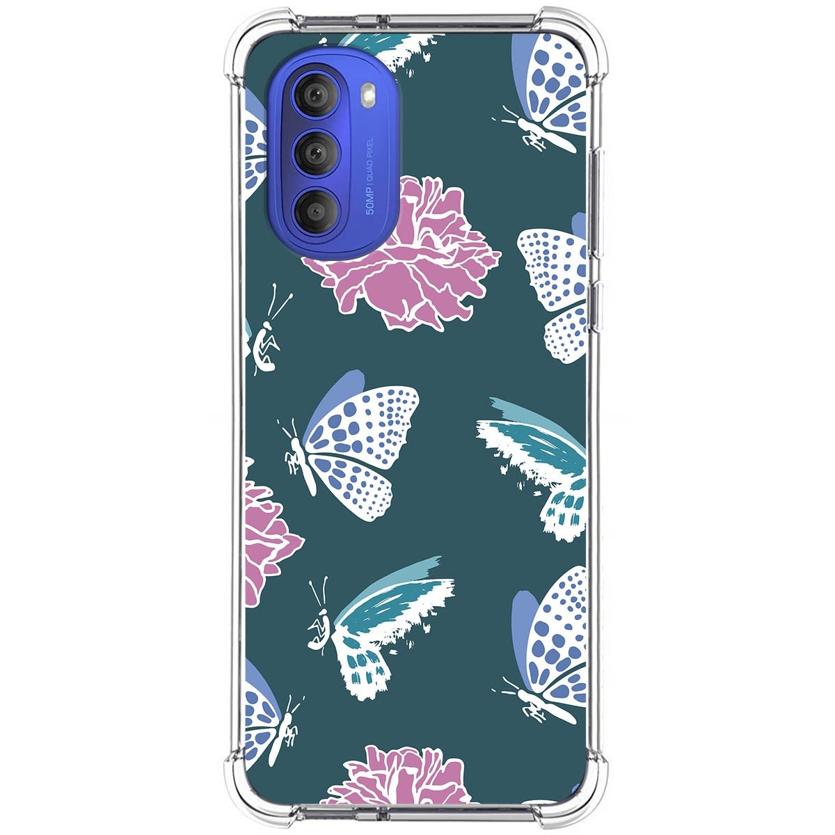 Funda Silicona Antigolpes para Motorola Moto G51 diseño Flores 10 Dibujos