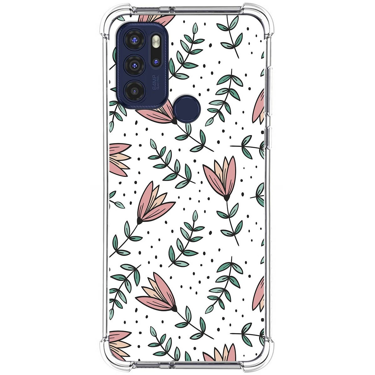 Funda Silicona Antigolpes para Motorola Moto G60s diseño Flores 01 Dibujos