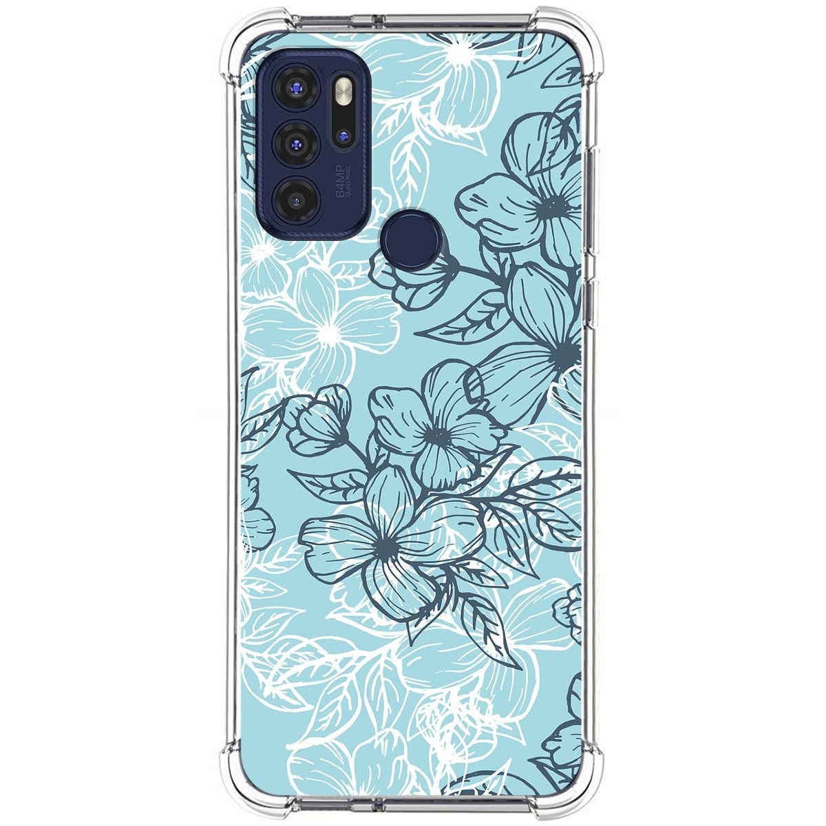 Funda Silicona Antigolpes para Motorola Moto G60s diseño Flores 03 Dibujos