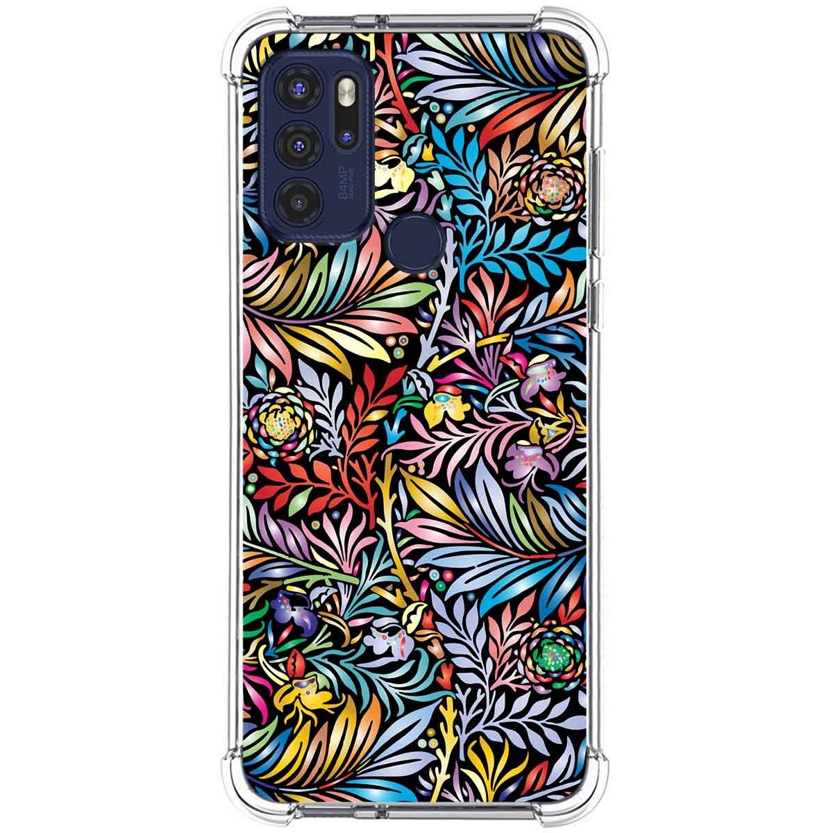 Funda Silicona Antigolpes para Motorola Moto G60s diseño Flores 04 Dibujos