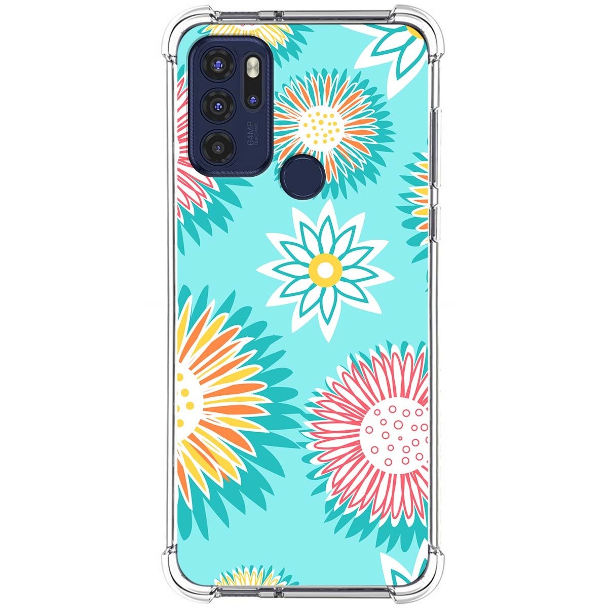 Funda Silicona Antigolpes para Motorola Moto G60s diseño Flores 05 Dibujos