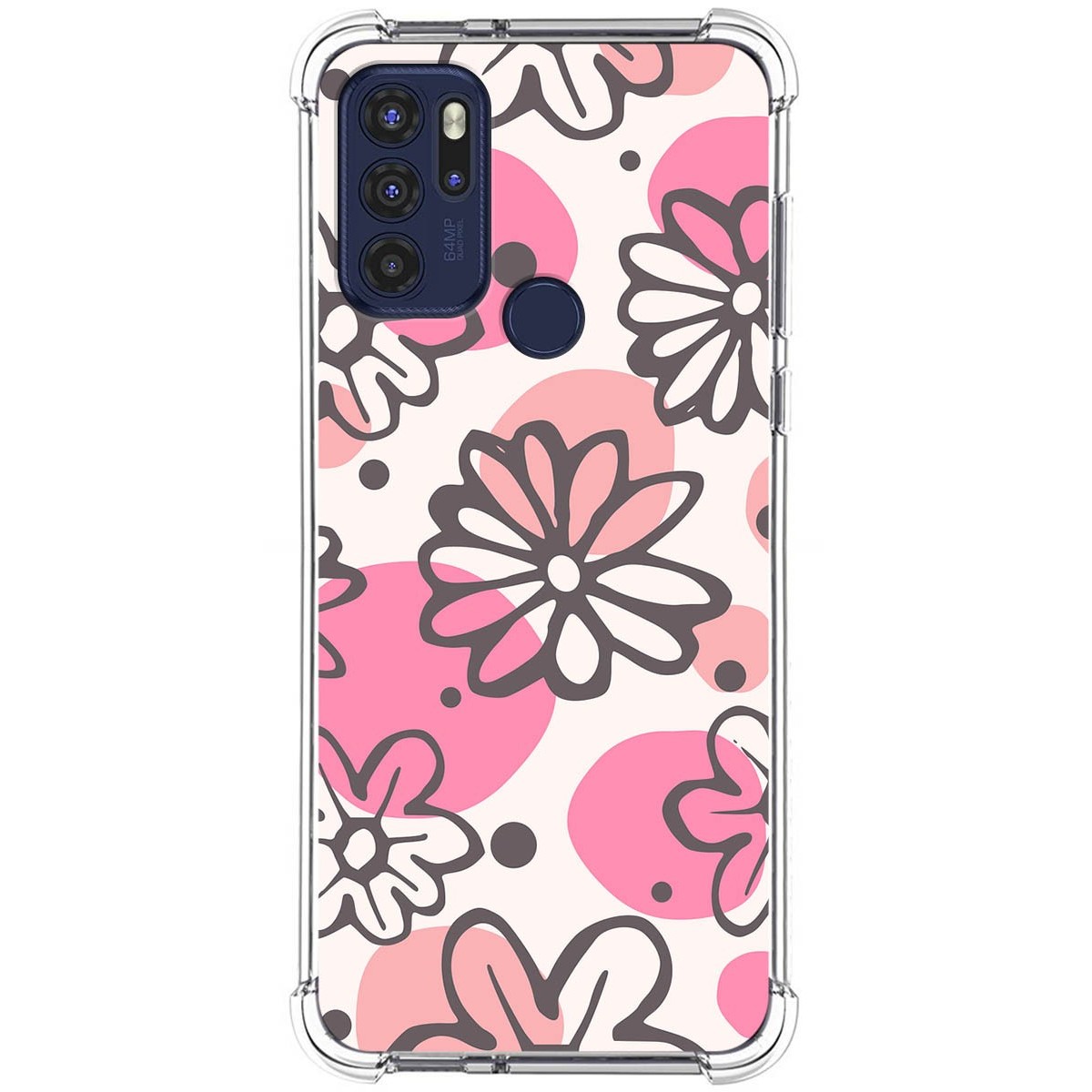 Funda Silicona Antigolpes para Motorola Moto G60s diseño Flores 09 Dibujos