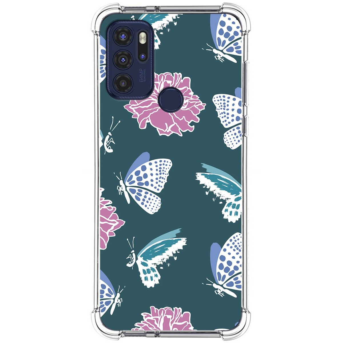Funda Silicona Antigolpes para Motorola Moto G60s diseño Flores 10 Dibujos