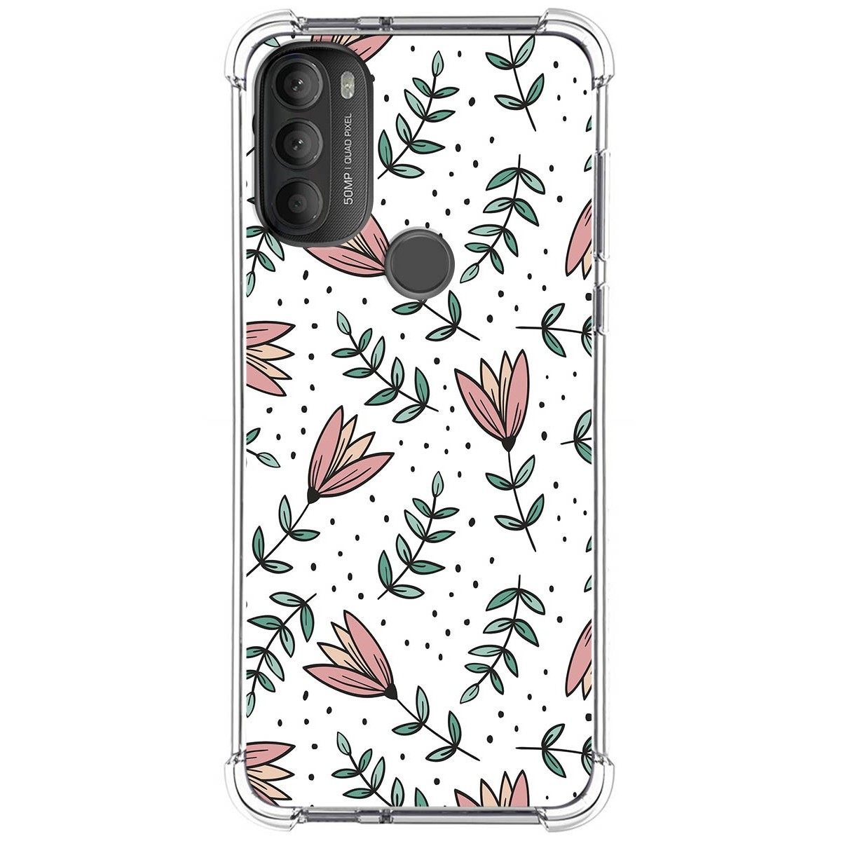 Funda Silicona Antigolpes para Motorola Moto G71 5G diseño Flores 01 Dibujos