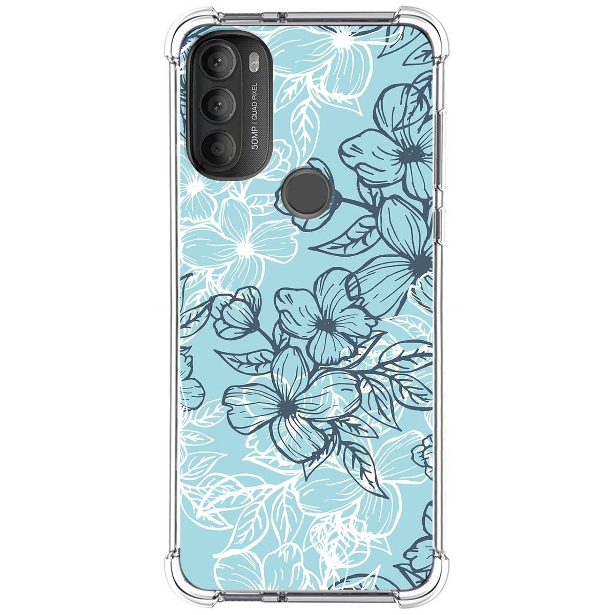 Funda Silicona Antigolpes para Motorola Moto G71 5G diseño Flores 03 Dibujos