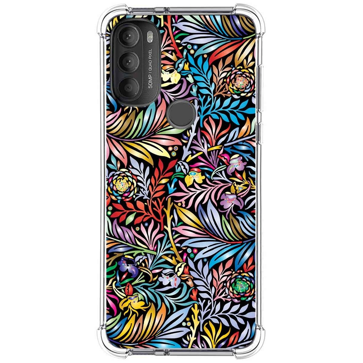 Funda Silicona Antigolpes para Motorola Moto G71 5G diseño Flores 04 Dibujos