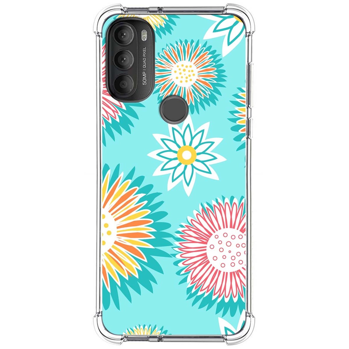 Funda Silicona Antigolpes para Motorola Moto G71 5G diseño Flores 05 Dibujos