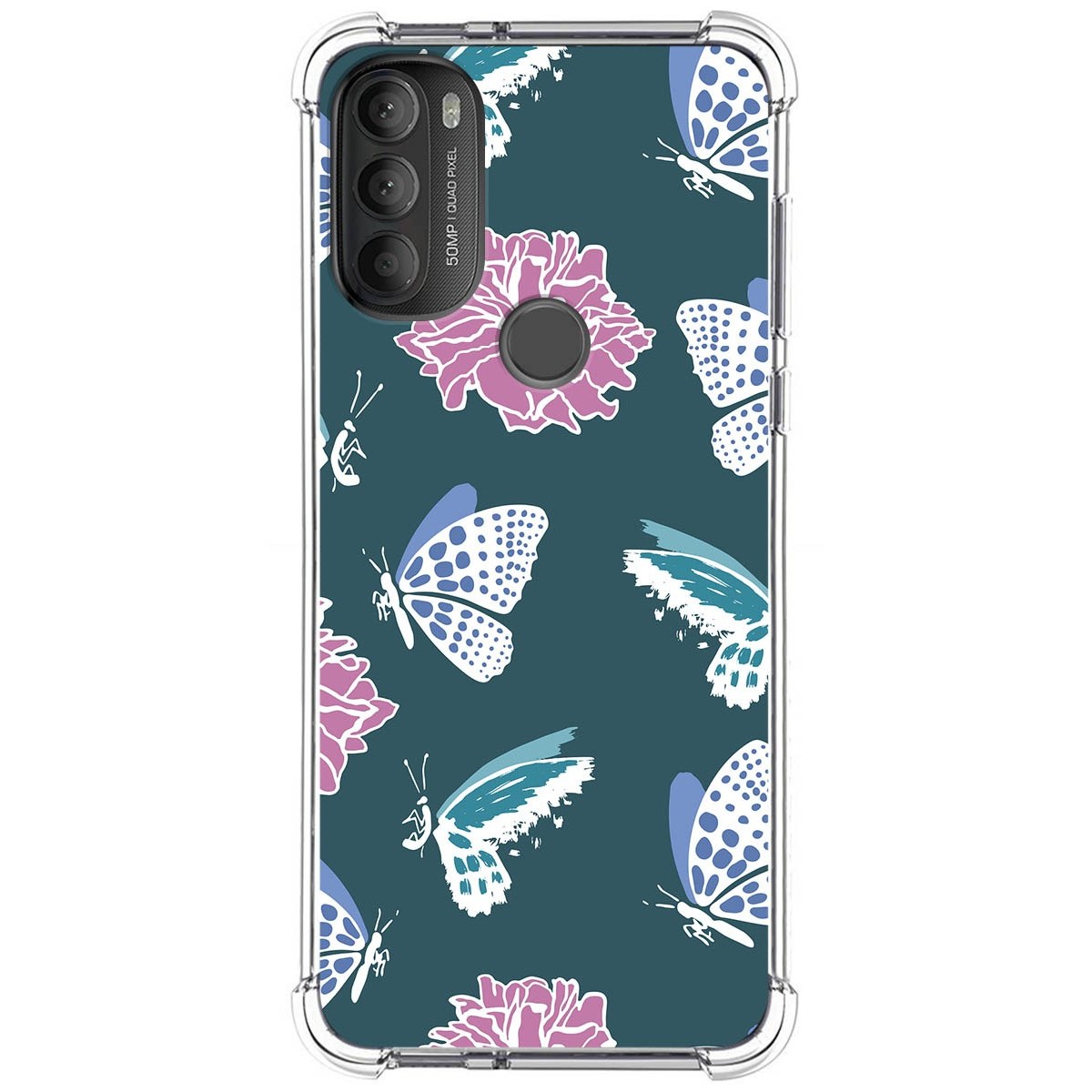 Funda Silicona Antigolpes para Motorola Moto G71 5G diseño Flores 10 Dibujos