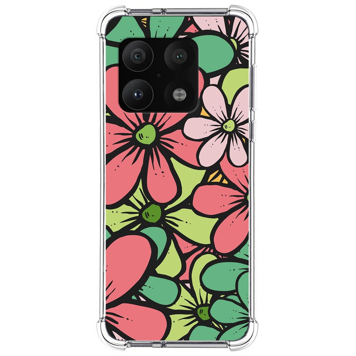 Funda Silicona Antigolpes para OnePlus 10 Pro 5G diseño Flores 02 Dibujos