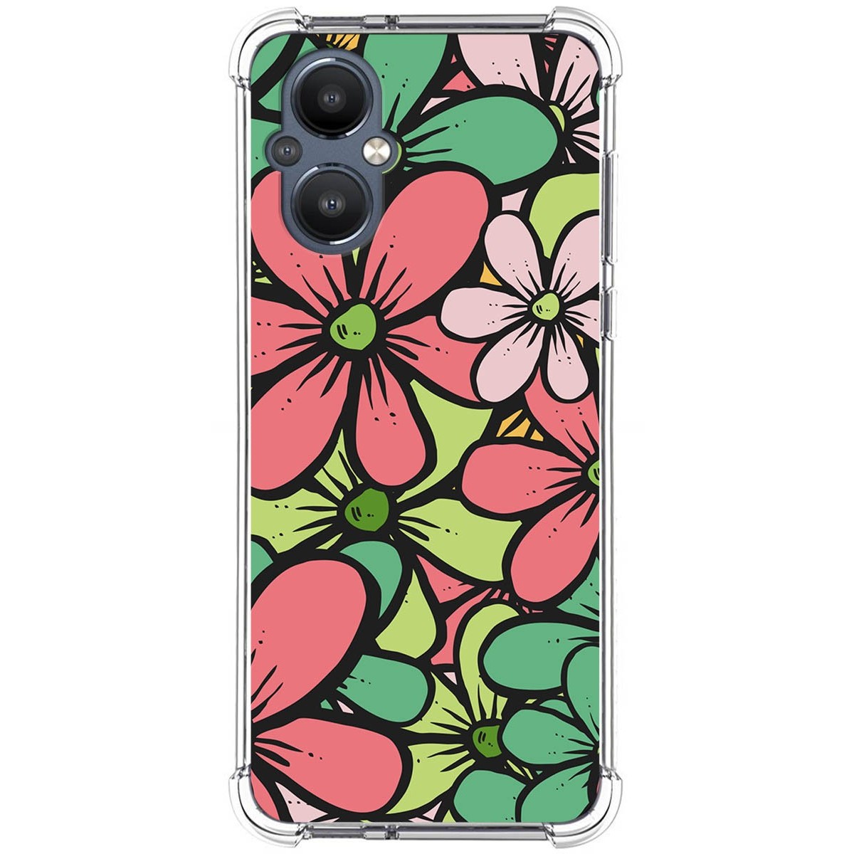 Funda Silicona Antigolpes para Oneplus Nord N20 5G diseño Flores 02 Dibujos