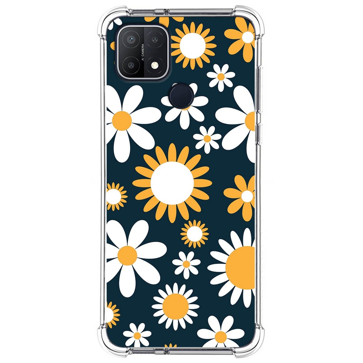 Funda Silicona Antigolpes para Oppo A15 diseño Flores 08 Dibujos