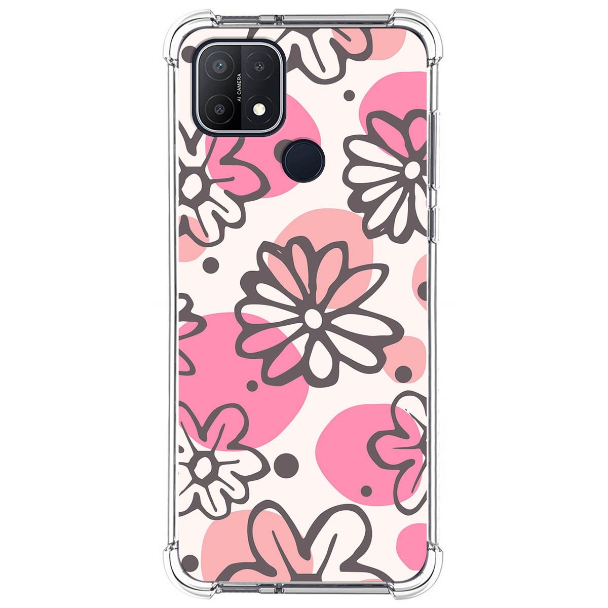 Funda Silicona Antigolpes para Oppo A15 diseño Flores 09 Dibujos