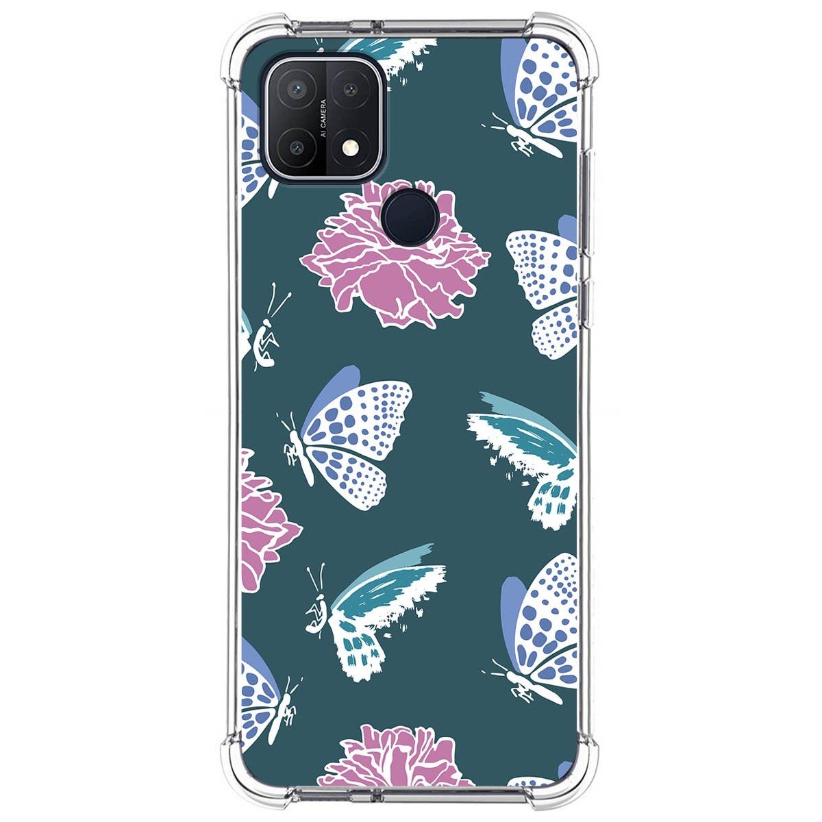 Funda Silicona Antigolpes para Oppo A15 diseño Flores 10 Dibujos