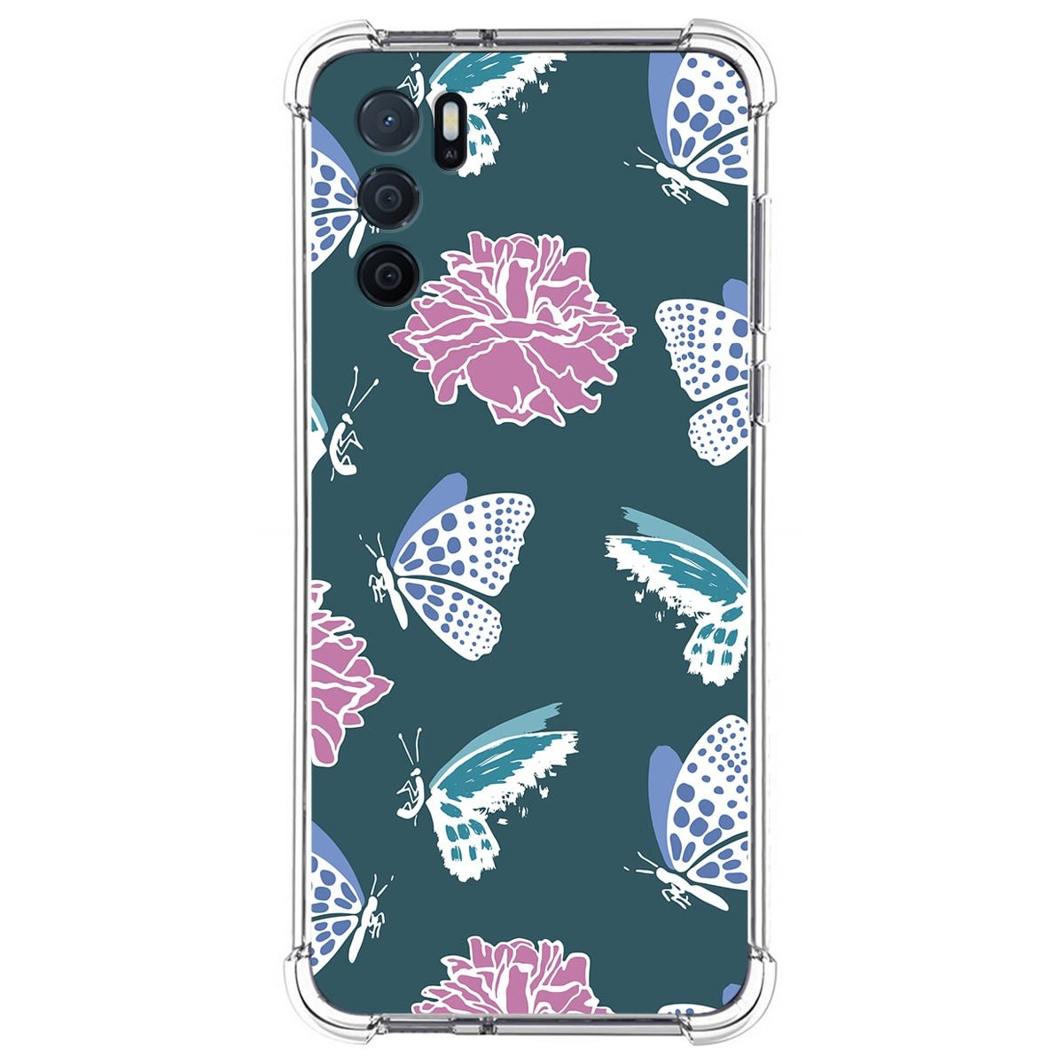 Funda Silicona Antigolpes para Oppo A16 / A16s diseño Flores 10 Dibujos