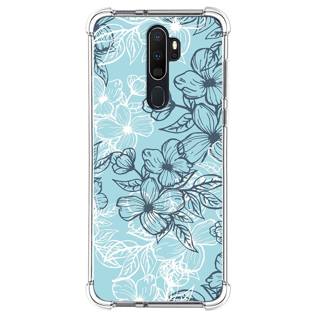 Funda Silicona Antigolpes para Oppo A5 2020 / A9 2020 diseño Flores 03 Dibujos