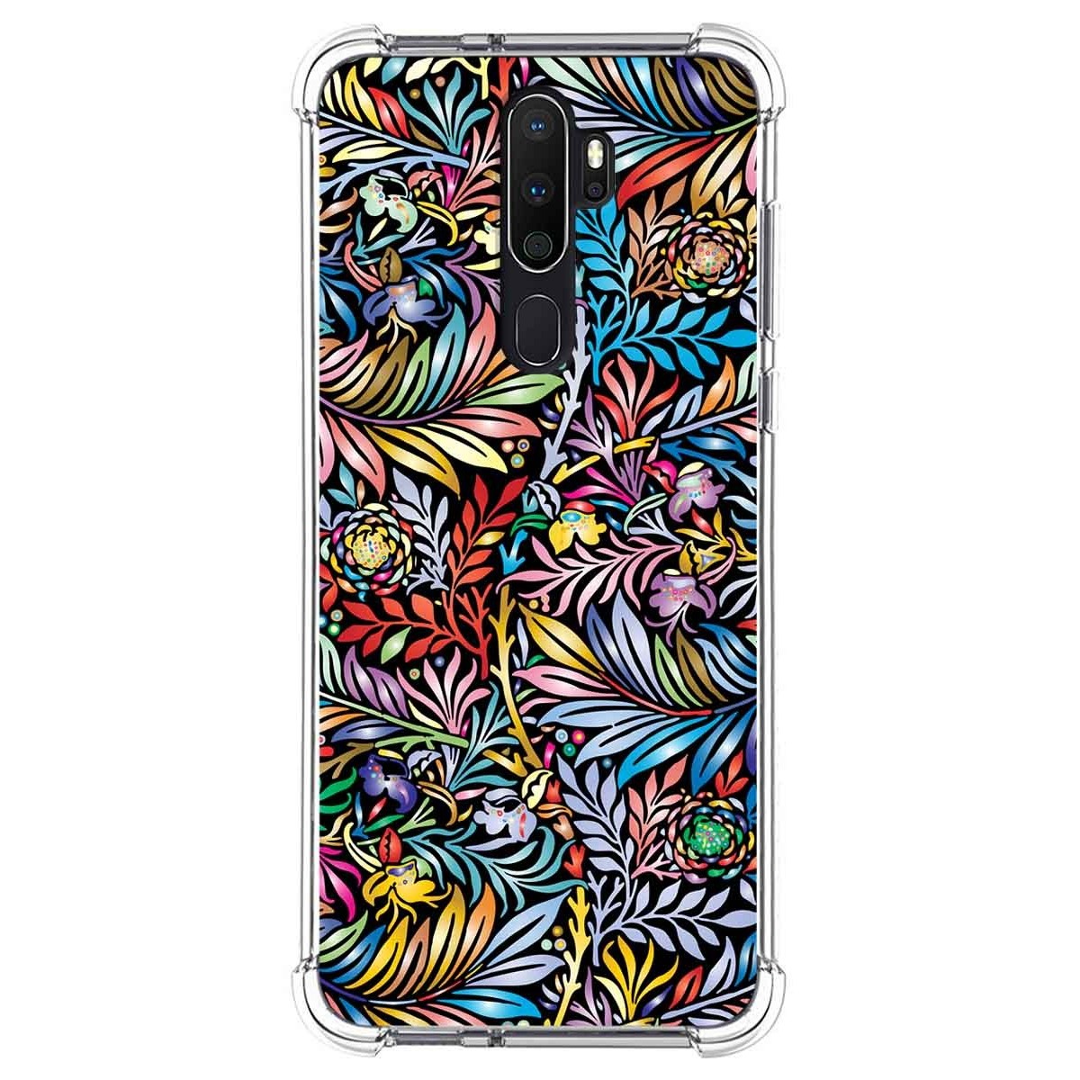 Funda Silicona Antigolpes para Oppo A5 2020 / A9 2020 diseño Flores 04 Dibujos