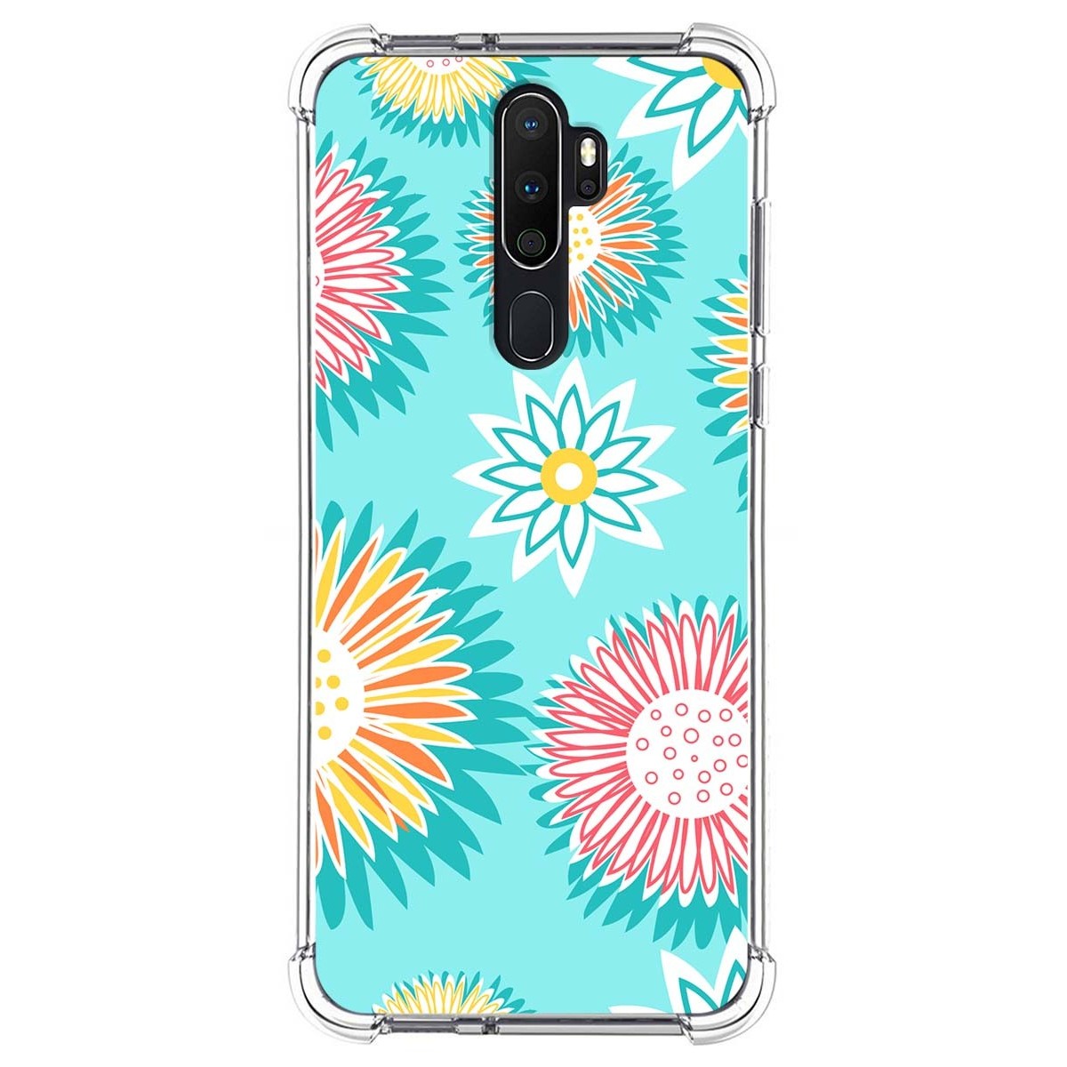 Funda Silicona Antigolpes para Oppo A5 2020 / A9 2020 diseño Flores 05 Dibujos