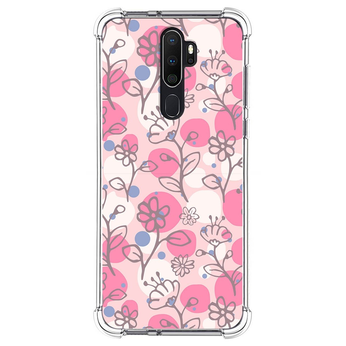 Funda Silicona Antigolpes para Oppo A5 2020 / A9 2020 diseño Flores 07 Dibujos