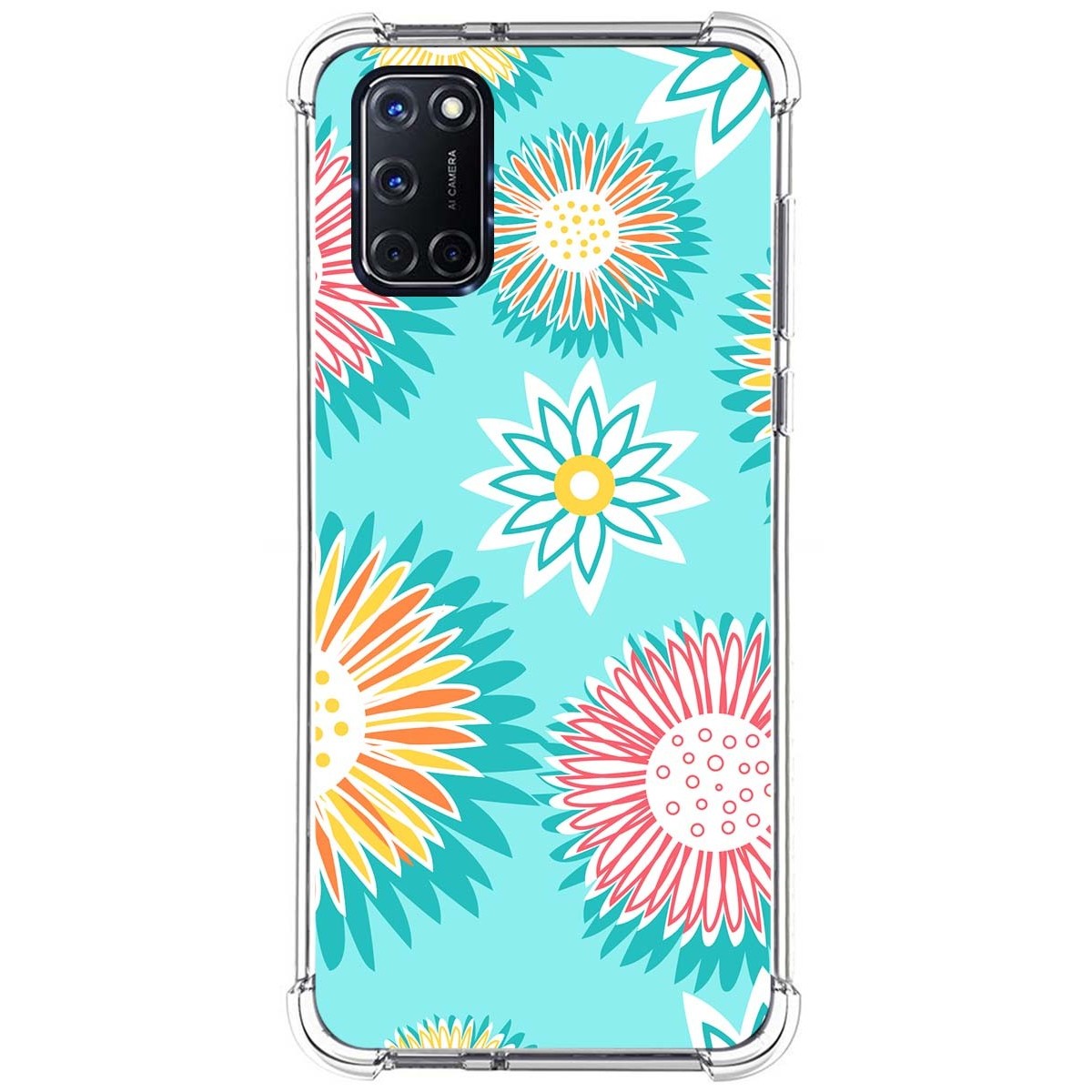 Funda Silicona Antigolpes para Oppo A52 / A72 diseño Flores 05 Dibujos
