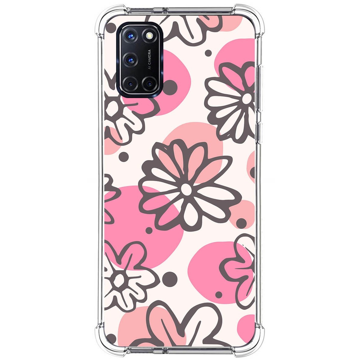 Funda Silicona Antigolpes para Oppo A52 / A72 diseño Flores 09 Dibujos