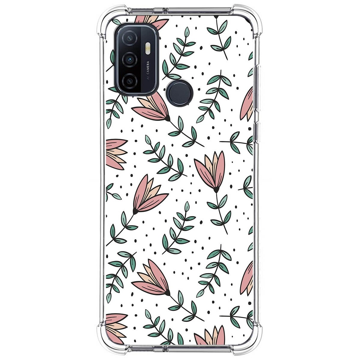 Funda Silicona Antigolpes para Oppo A53 / A53s diseño Flores 01 Dibujos
