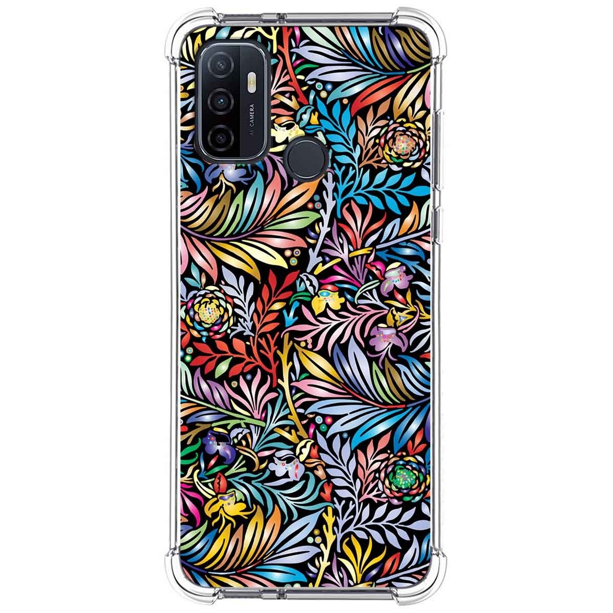 Funda Silicona Antigolpes para Oppo A53 / A53s diseño Flores 04 Dibujos