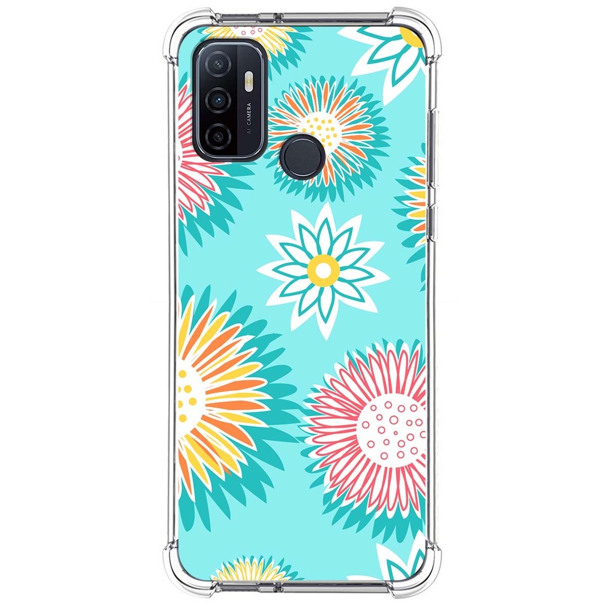 Funda Silicona Antigolpes para Oppo A53 / A53s diseño Flores 05 Dibujos