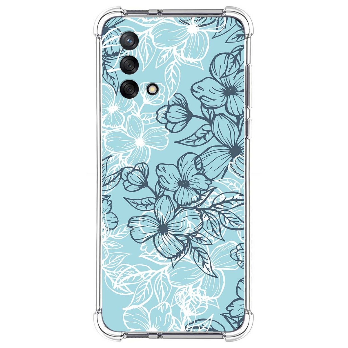 Funda Silicona Antigolpes para Oppo A74 4G diseño Flores 03 Dibujos
