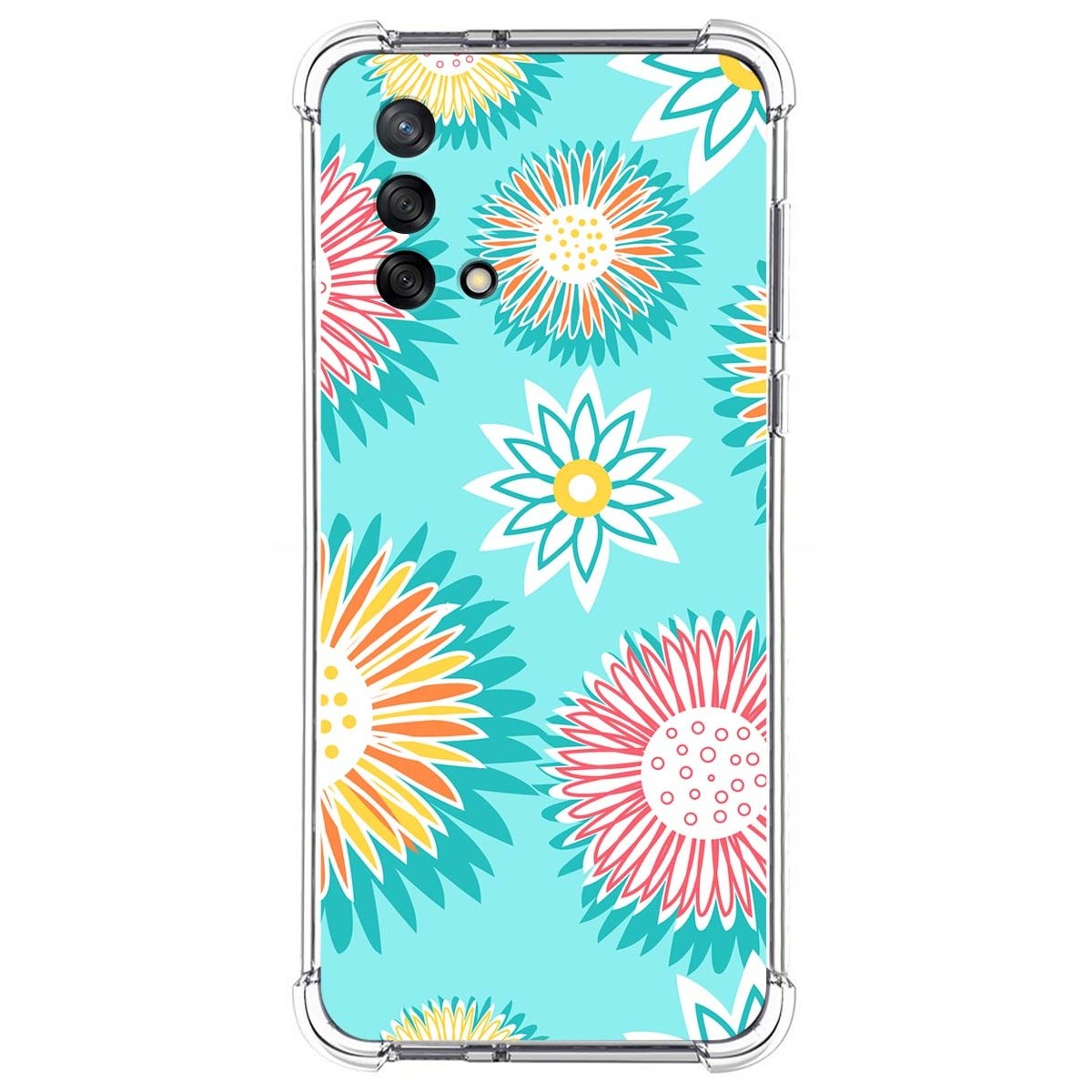 Funda Silicona Antigolpes para Oppo A74 4G diseño Flores 05 Dibujos