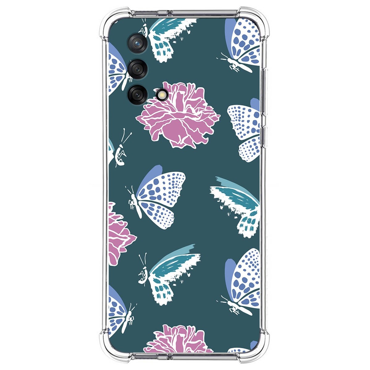 Funda Silicona Antigolpes para Oppo A74 4G diseño Flores 10 Dibujos