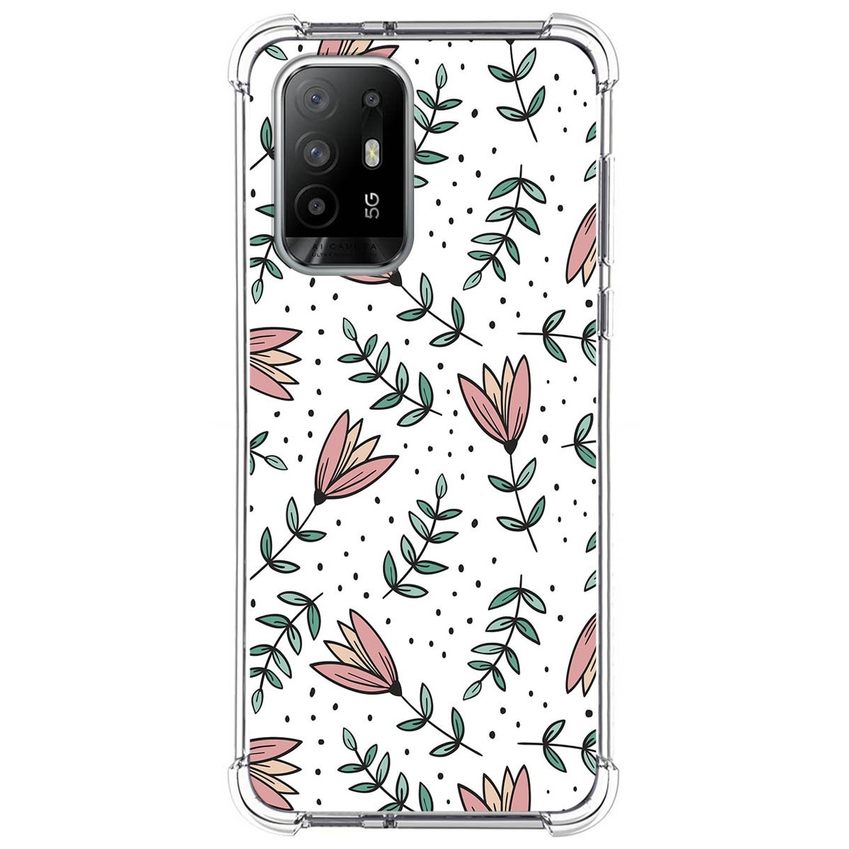 Funda Silicona Antigolpes para Oppo A94 5G diseño Flores 01 Dibujos