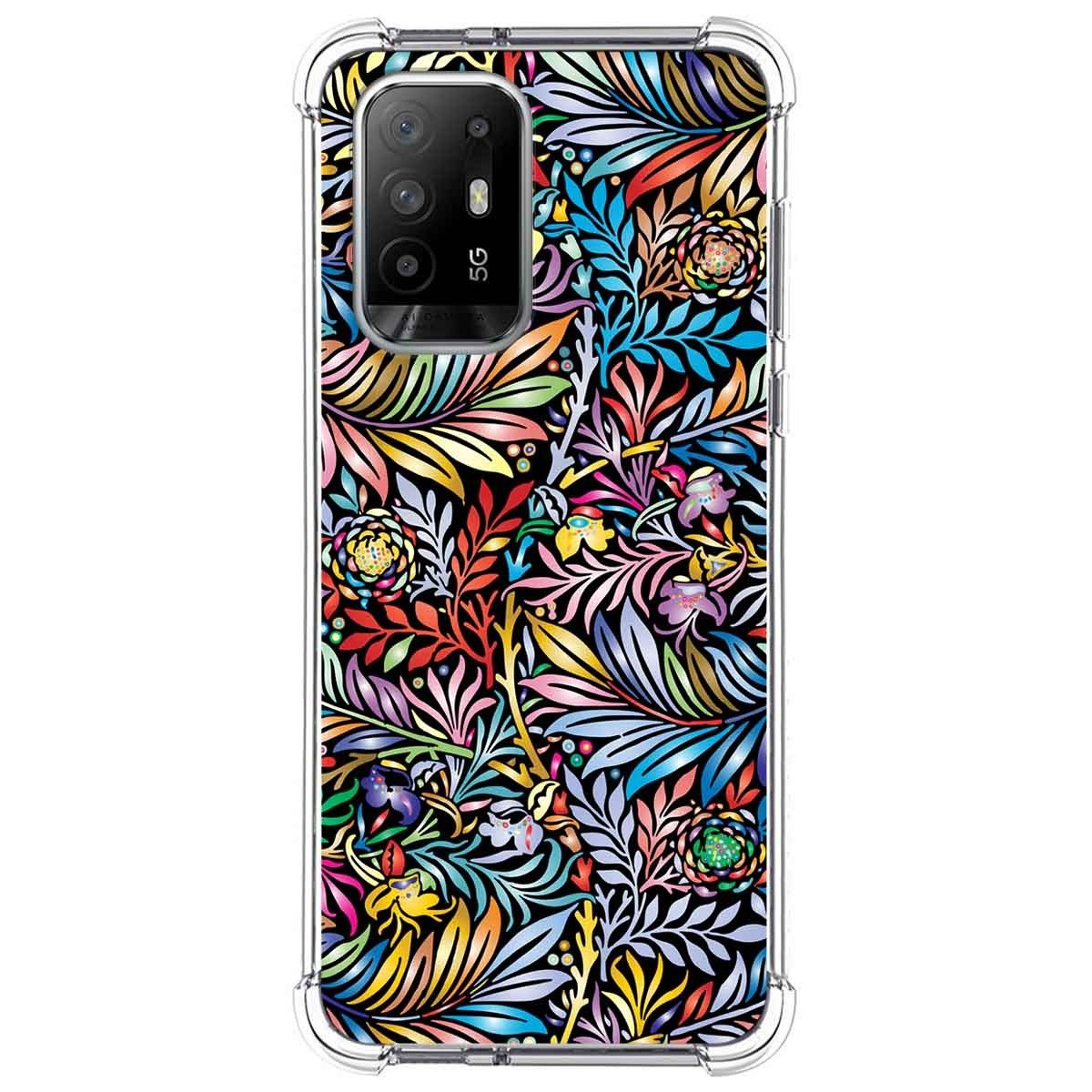 Funda Silicona Antigolpes para Oppo A94 5G diseño Flores 04 Dibujos