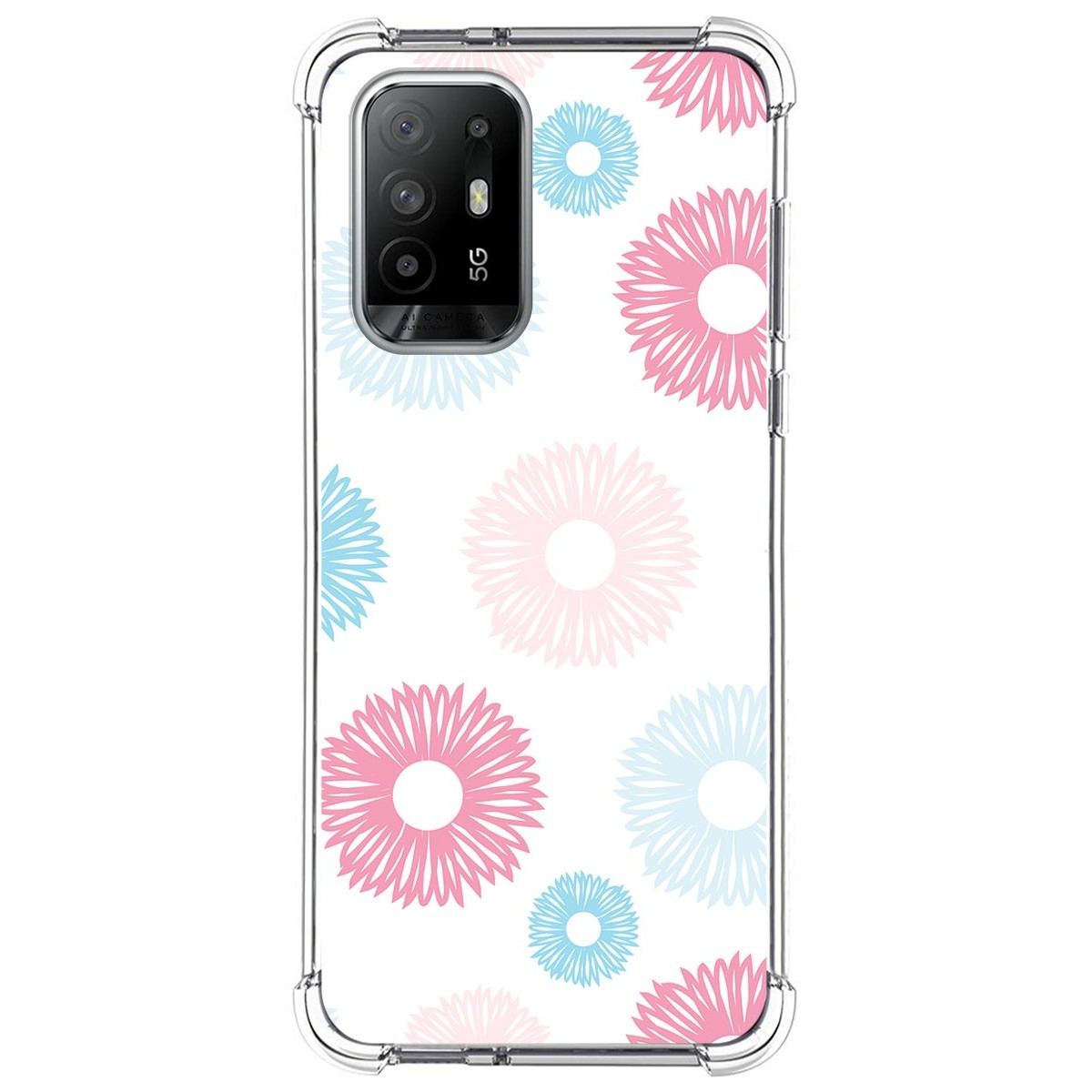 Funda Silicona Antigolpes para Oppo A94 5G diseño Flores 06 Dibujos