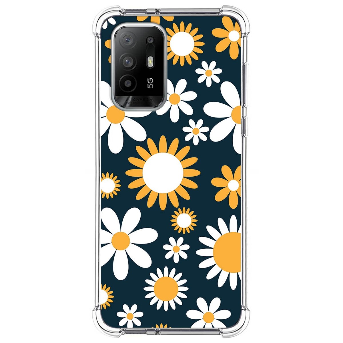 Funda Silicona Antigolpes para Oppo A94 5G diseño Flores 08 Dibujos