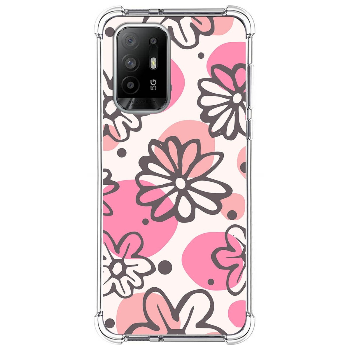 Funda Silicona Antigolpes para Oppo A94 5G diseño Flores 09 Dibujos