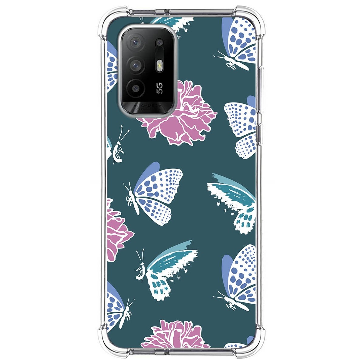 Funda Silicona Antigolpes para Oppo A94 5G diseño Flores 10 Dibujos