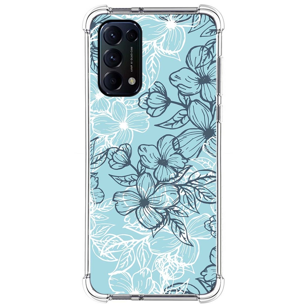 Funda Silicona Antigolpes para Oppo Find X3 Lite 5G diseño Flores 03 Dibujos