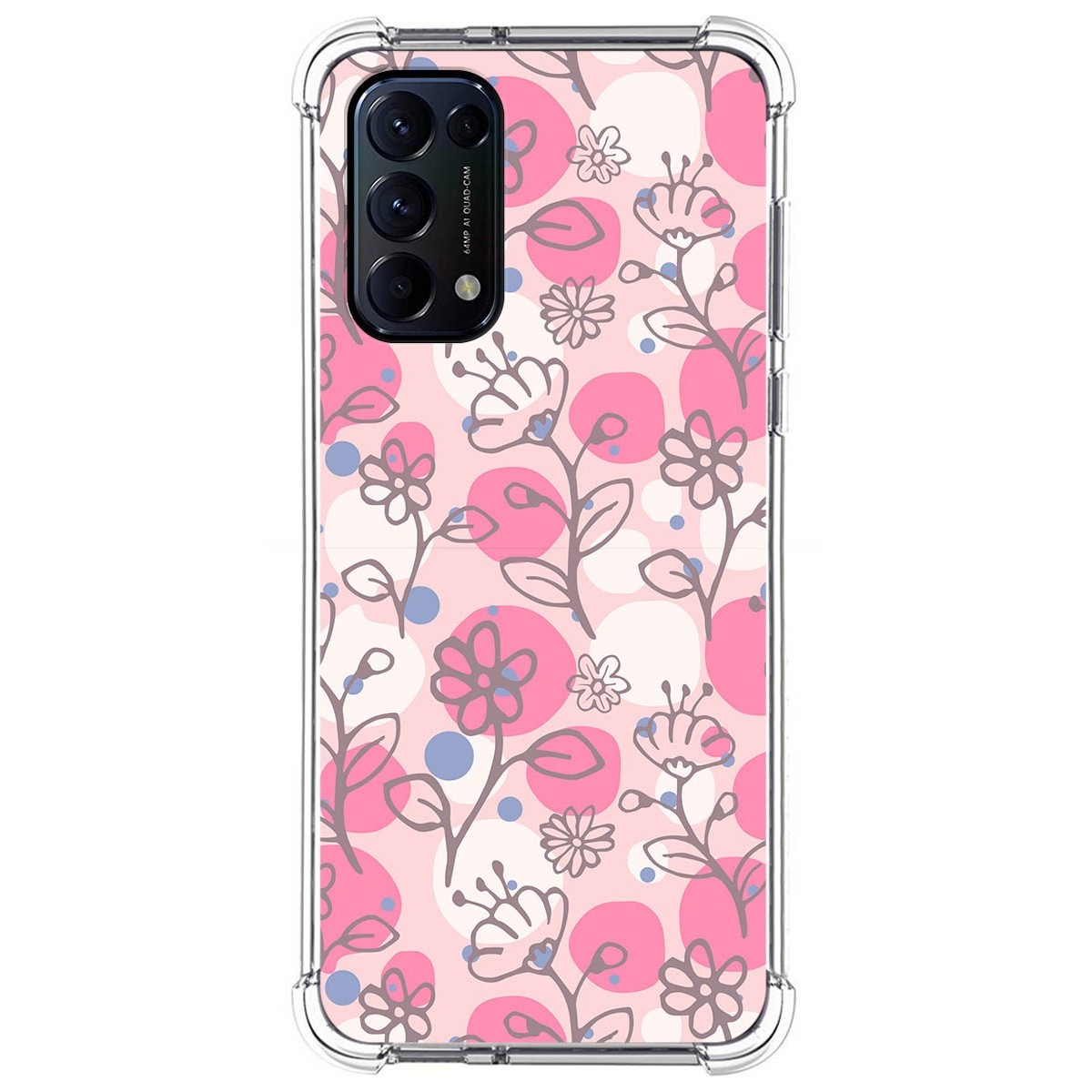 Funda Silicona Antigolpes para Oppo Find X3 Lite 5G diseño Flores 07 Dibujos