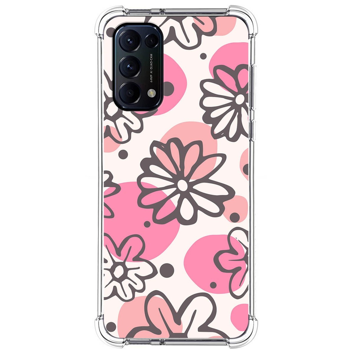Funda Silicona Antigolpes para Oppo Find X3 Lite 5G diseño Flores 09 Dibujos
