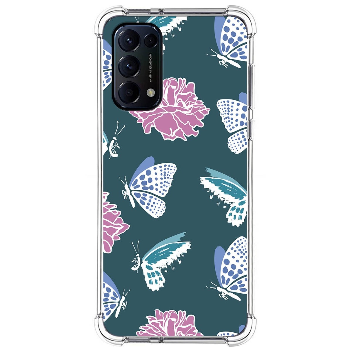 Funda Silicona Antigolpes para Oppo Find X3 Lite 5G diseño Flores 10 Dibujos