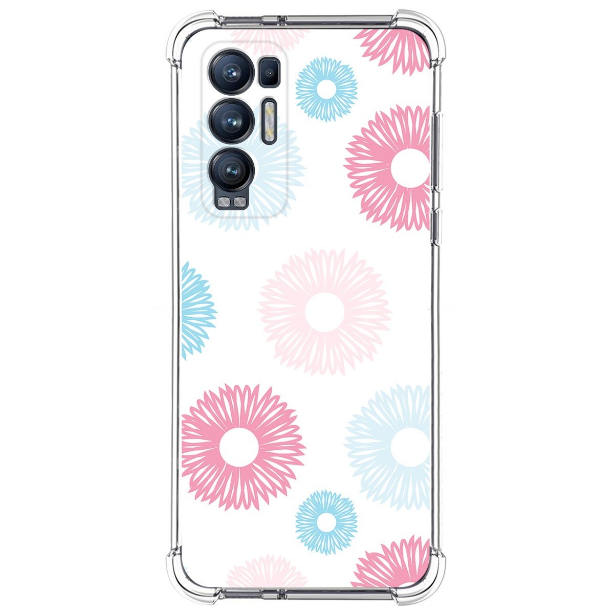 Funda Silicona Antigolpes para Oppo Find X3 Neo 5G diseño Flores 06 Dibujos