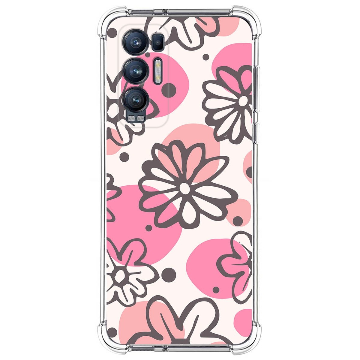 Funda Silicona Antigolpes para Oppo Find X3 Neo 5G diseño Flores 09 Dibujos